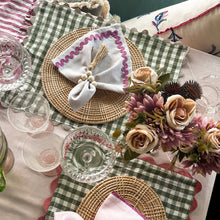 Load image into Gallery viewer, Green Gingham Placemats
