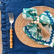 Load image into Gallery viewer, Blue Frill Placemats
